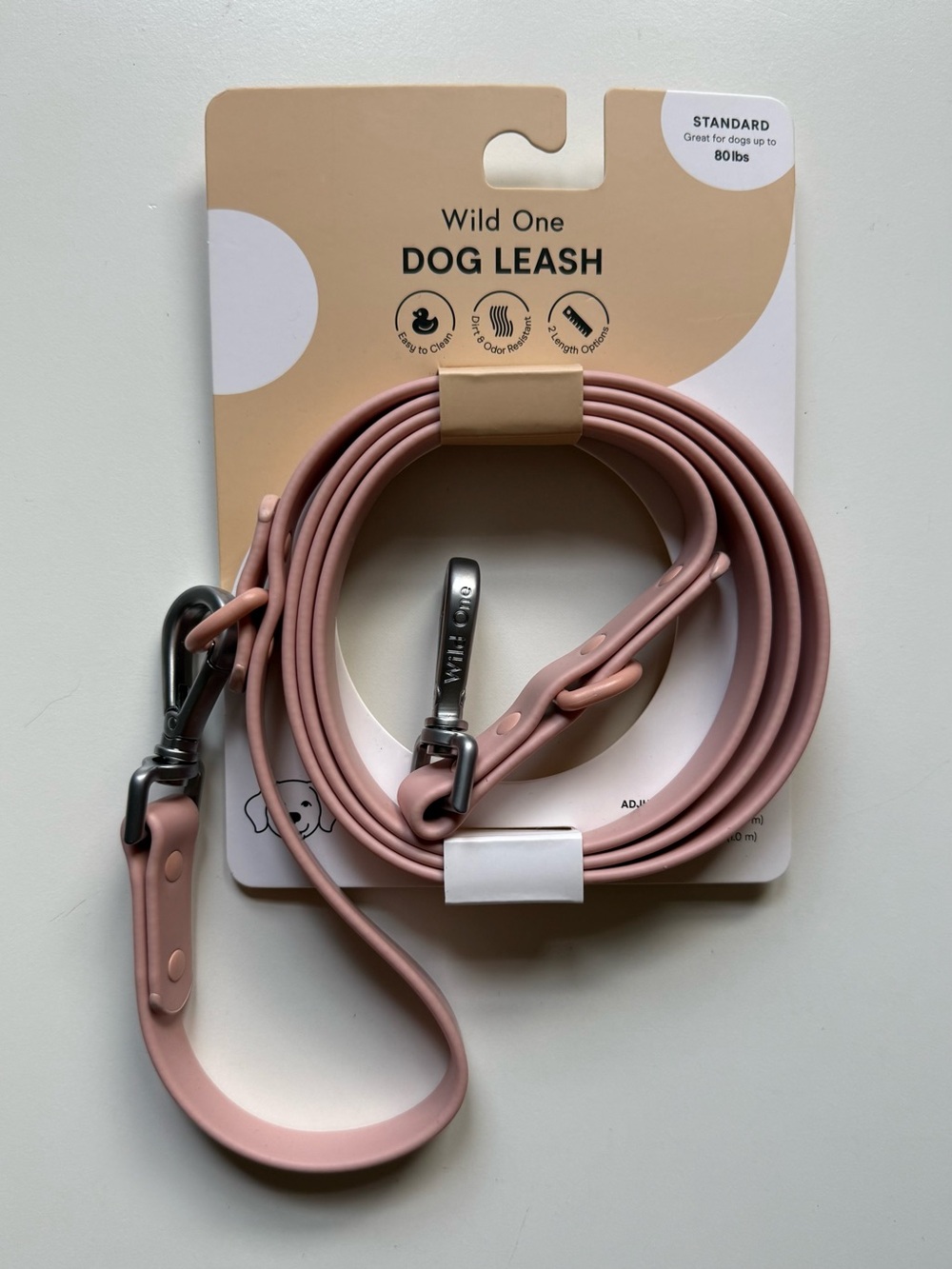 Wild One Waterproof Dog Leash - Standard Size - Pink